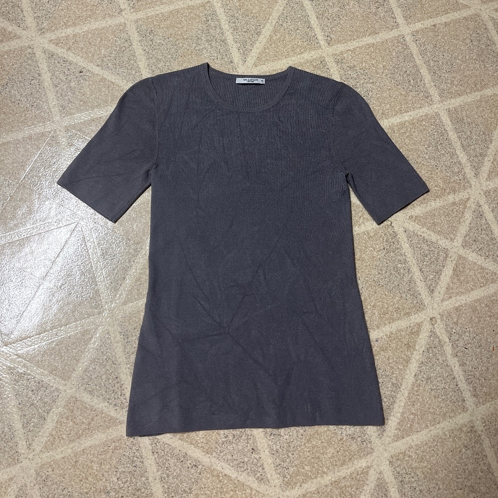 MM Lafleur New York Grey Short Sleeved Shirt Size XS